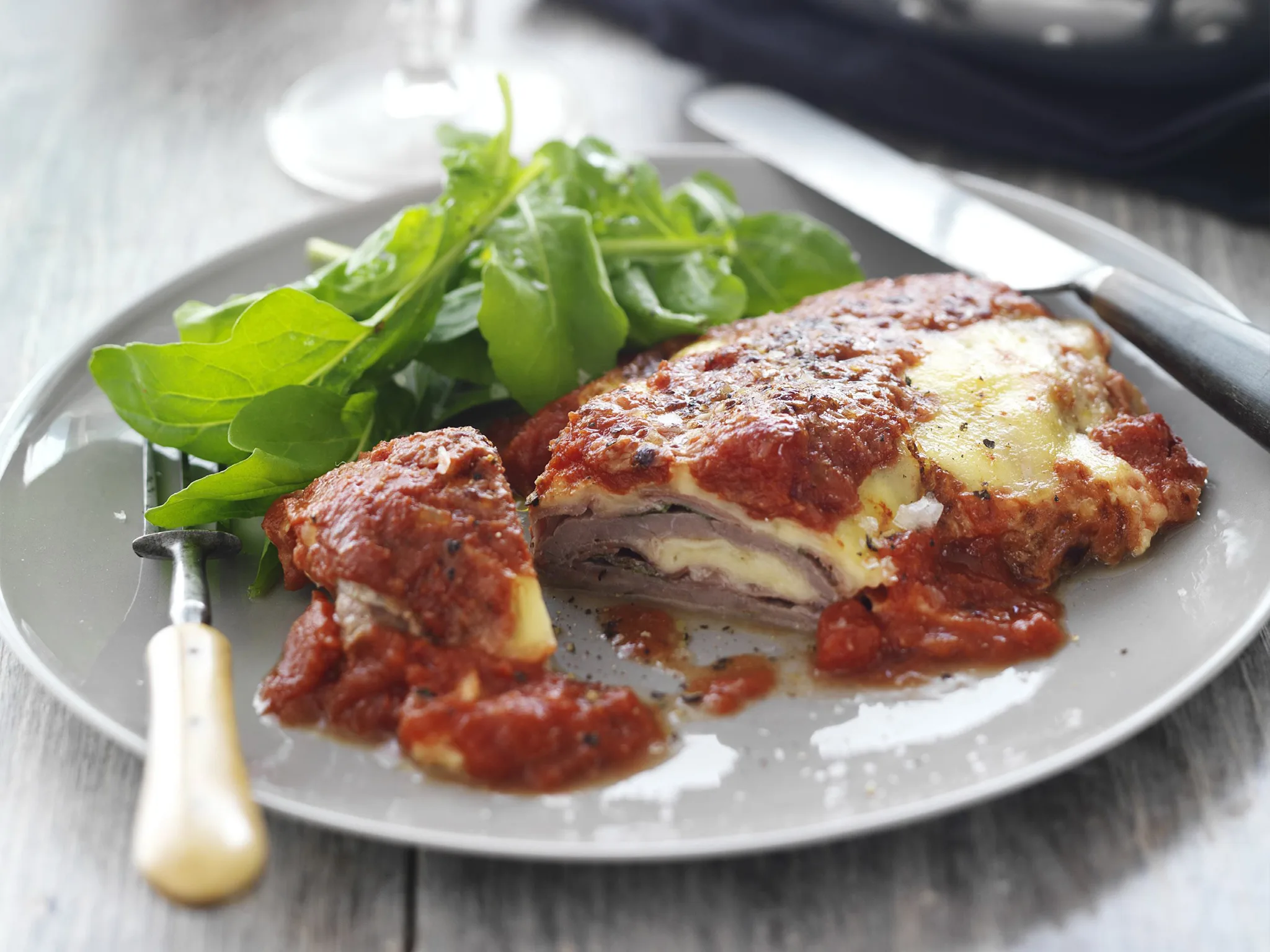 veal and bocconcini stacks
