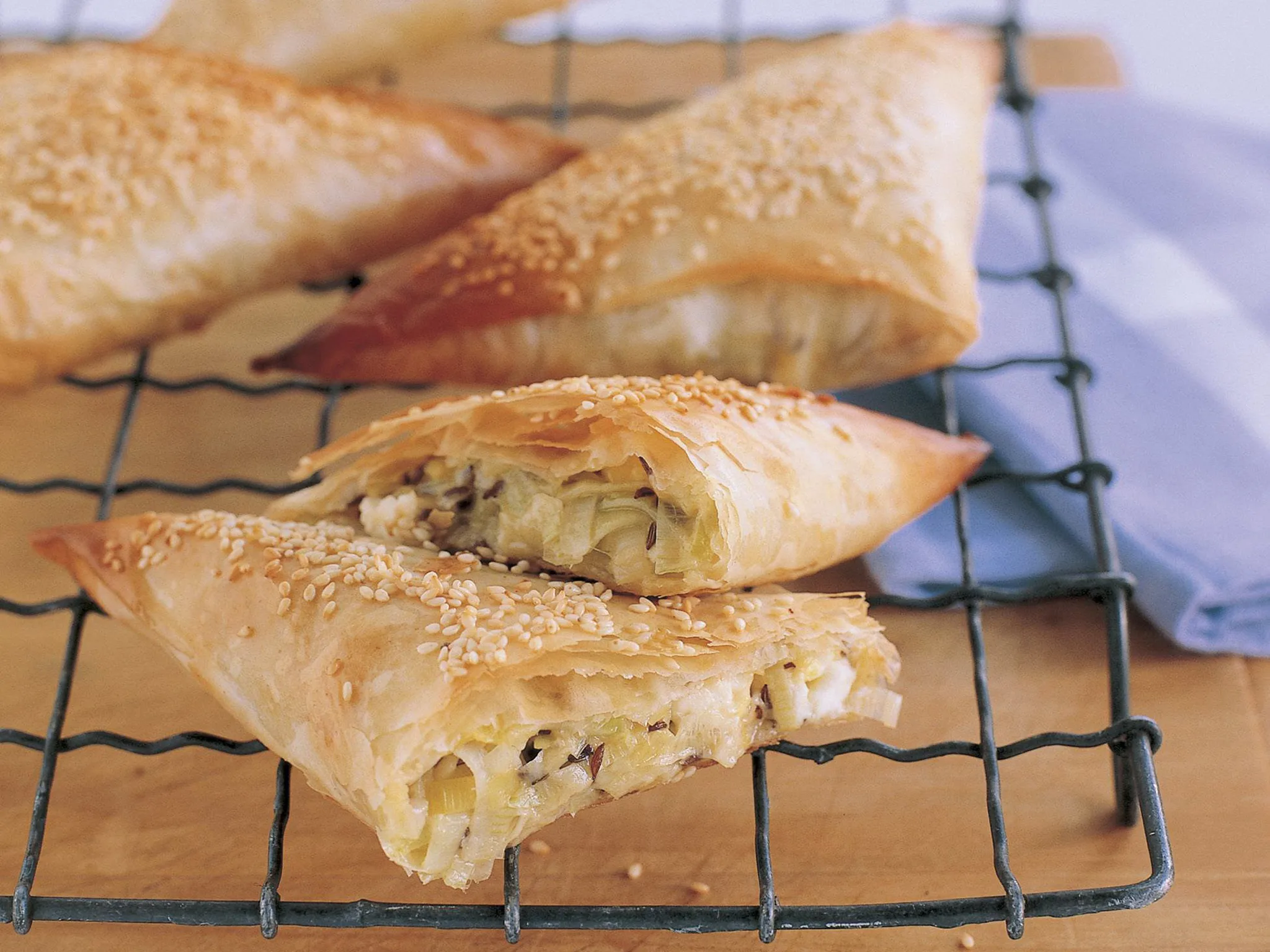 leek and fetta triangles
