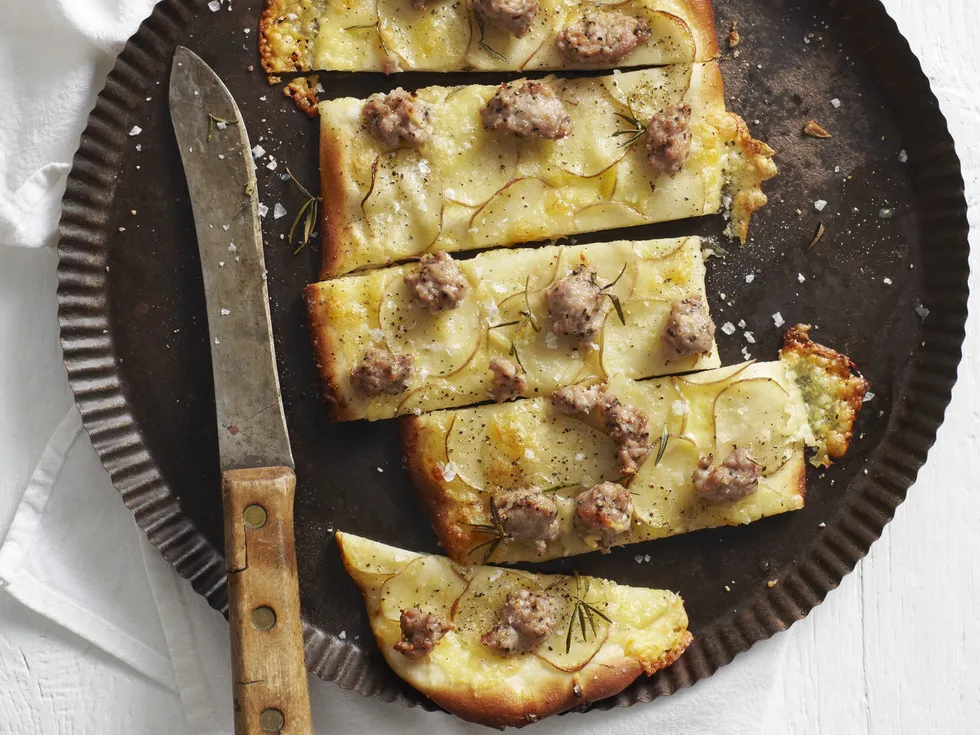 potato and sausage pizza