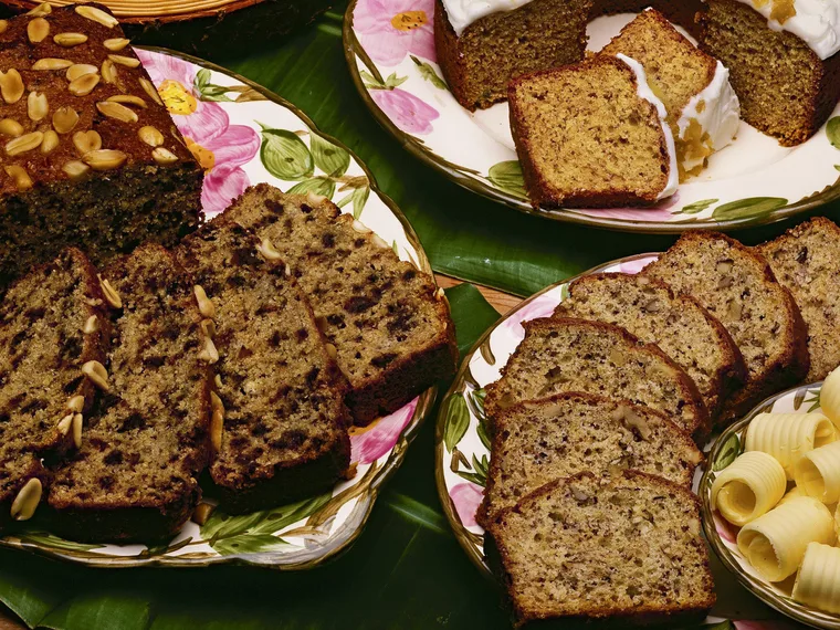 BANANA COCONUT CAKE WITH COCONUT HONEY TOPPING