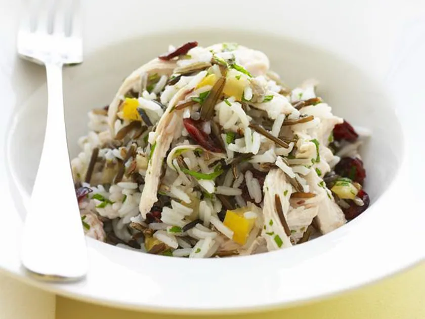 Chicken, preserved lemon and cranberry rice salad
