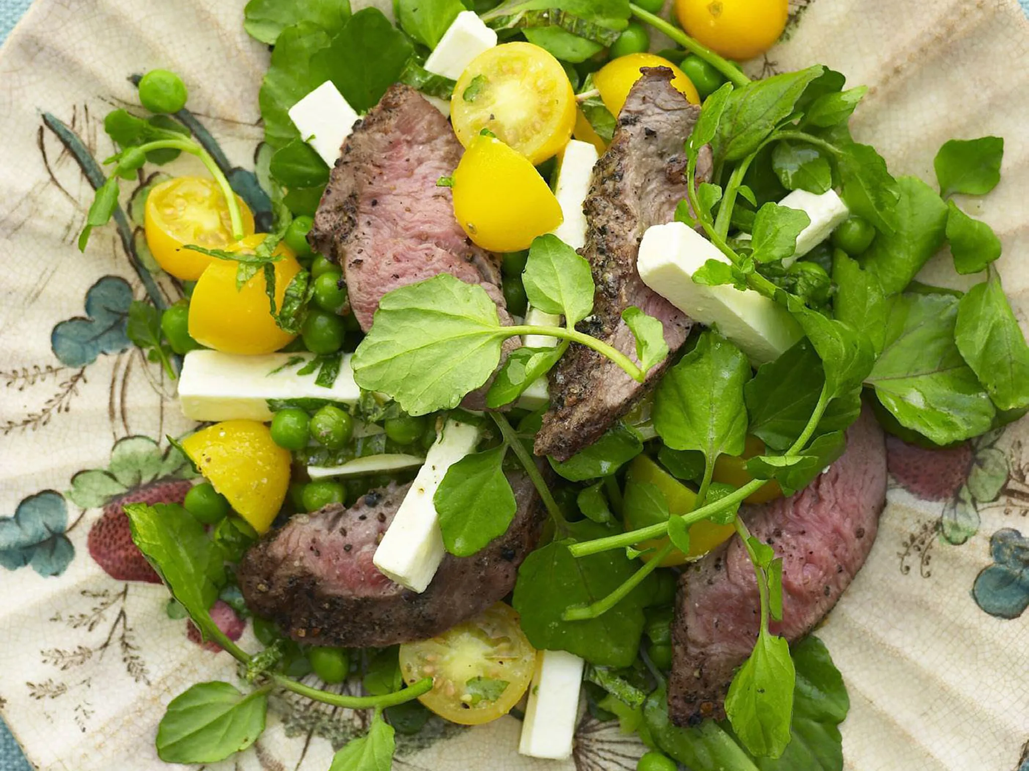PEPPERED LAMB AND WATERCRESS