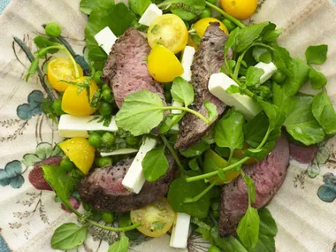 PEPPERED LAMB AND WATERCRESS