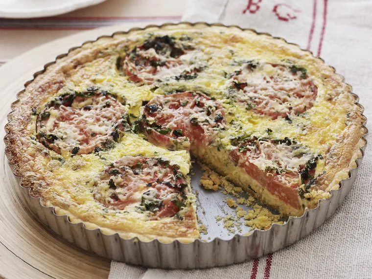 tomato and basil quiche