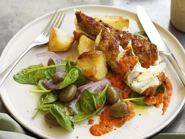 PAPRIKA FLATHEAD WITH ROASTED CAPSICUM SAUCE