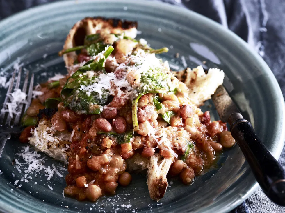 parmesan, spinach and      bean ragù