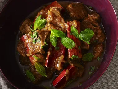 persian lamb and rhubarb stew