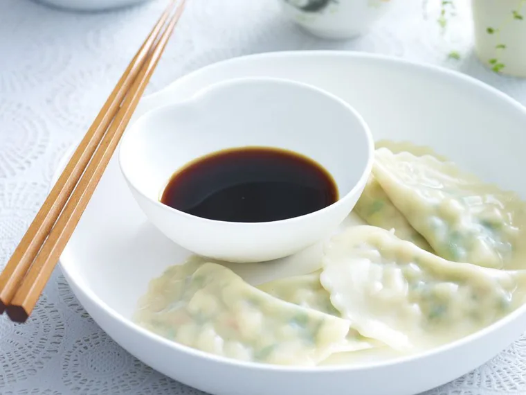 prawn and garlic dumplings