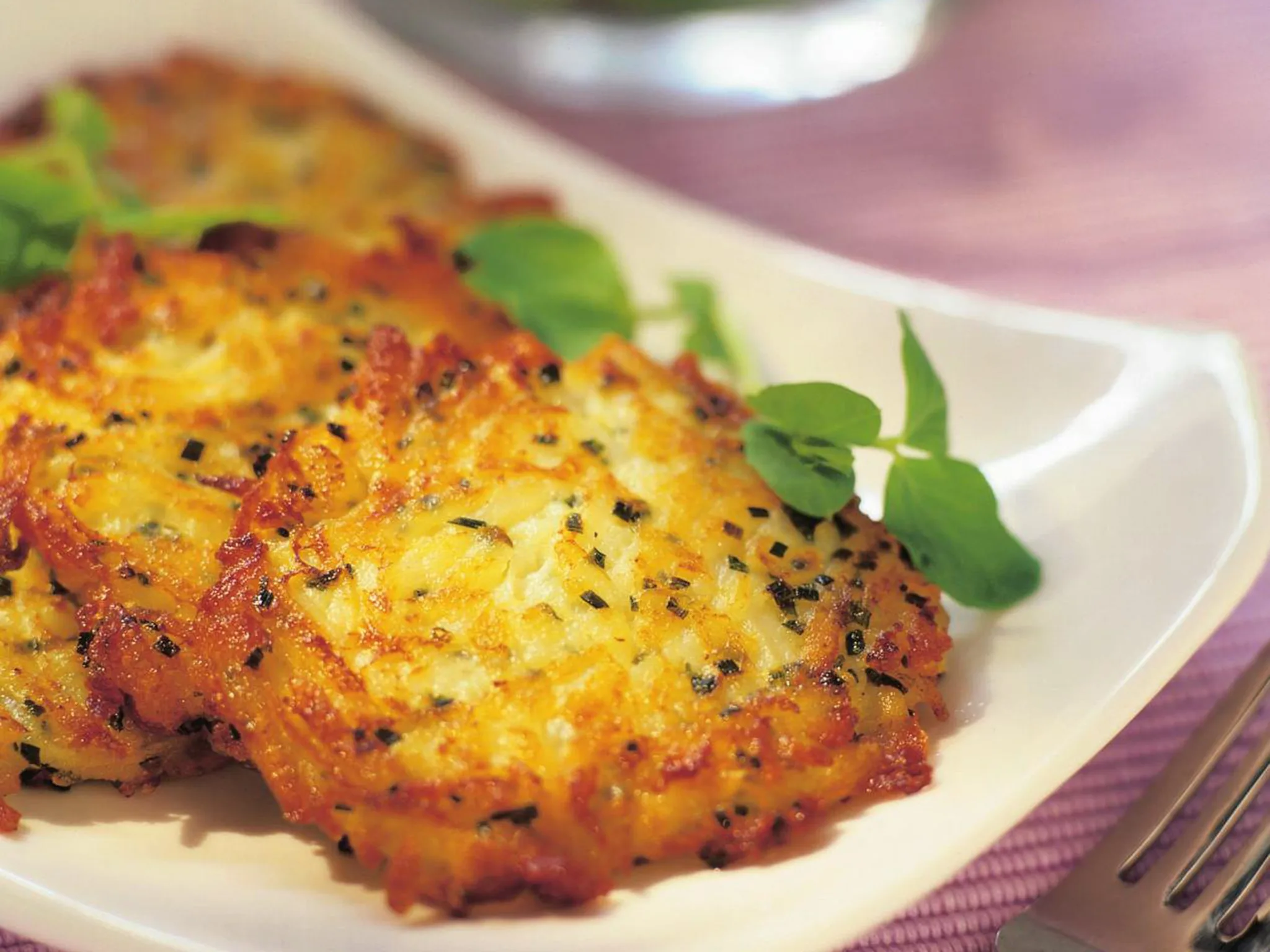 chive potato patties