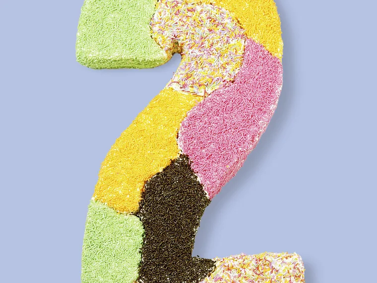 birthday cake numbers - jigsaw two