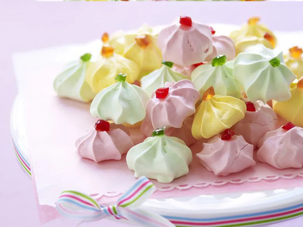 rainbow meringues