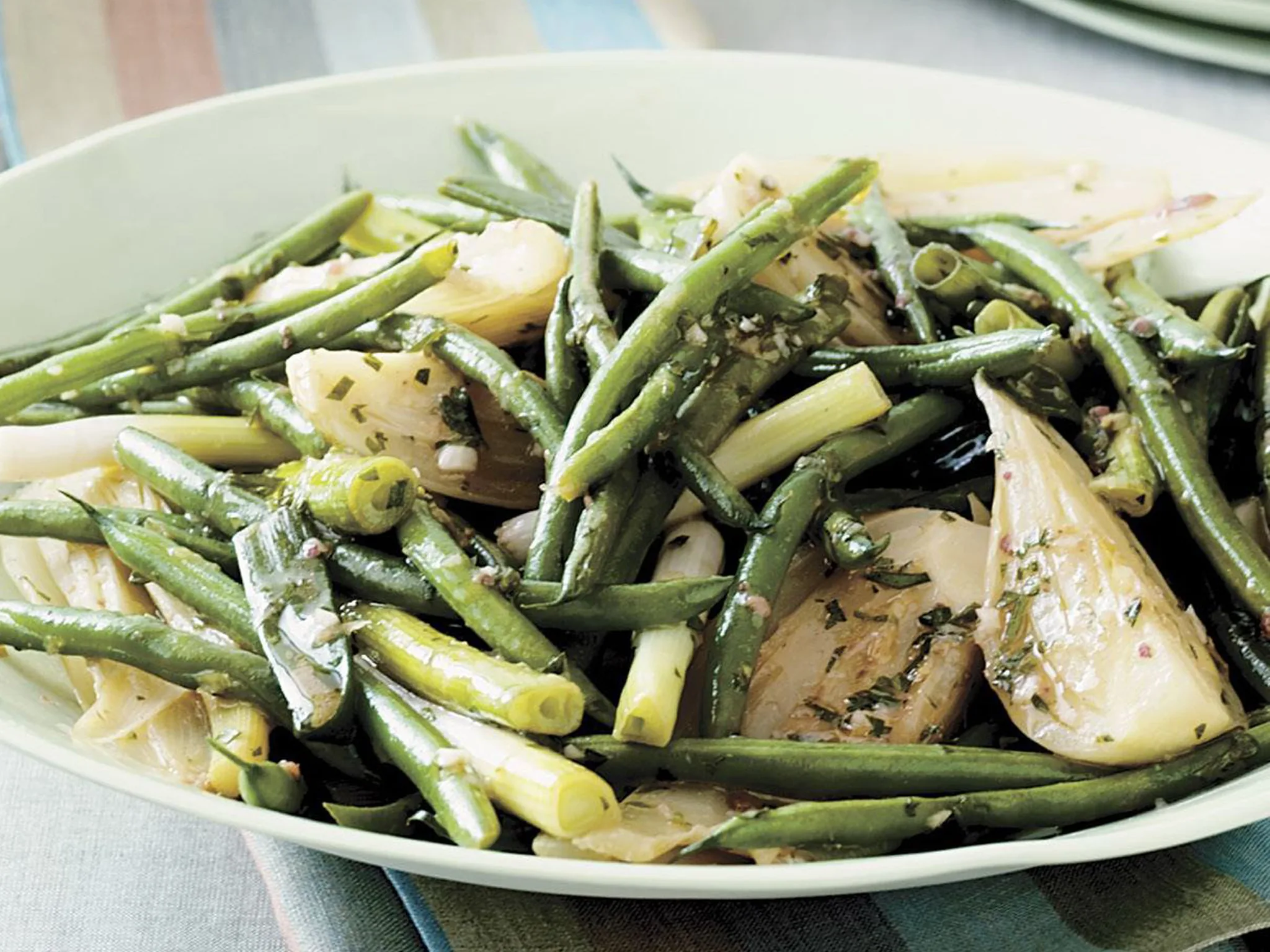 Beans and fennel with anchovy dressing