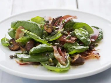 WARM MUSHROOM AND PANCETTA SALAD