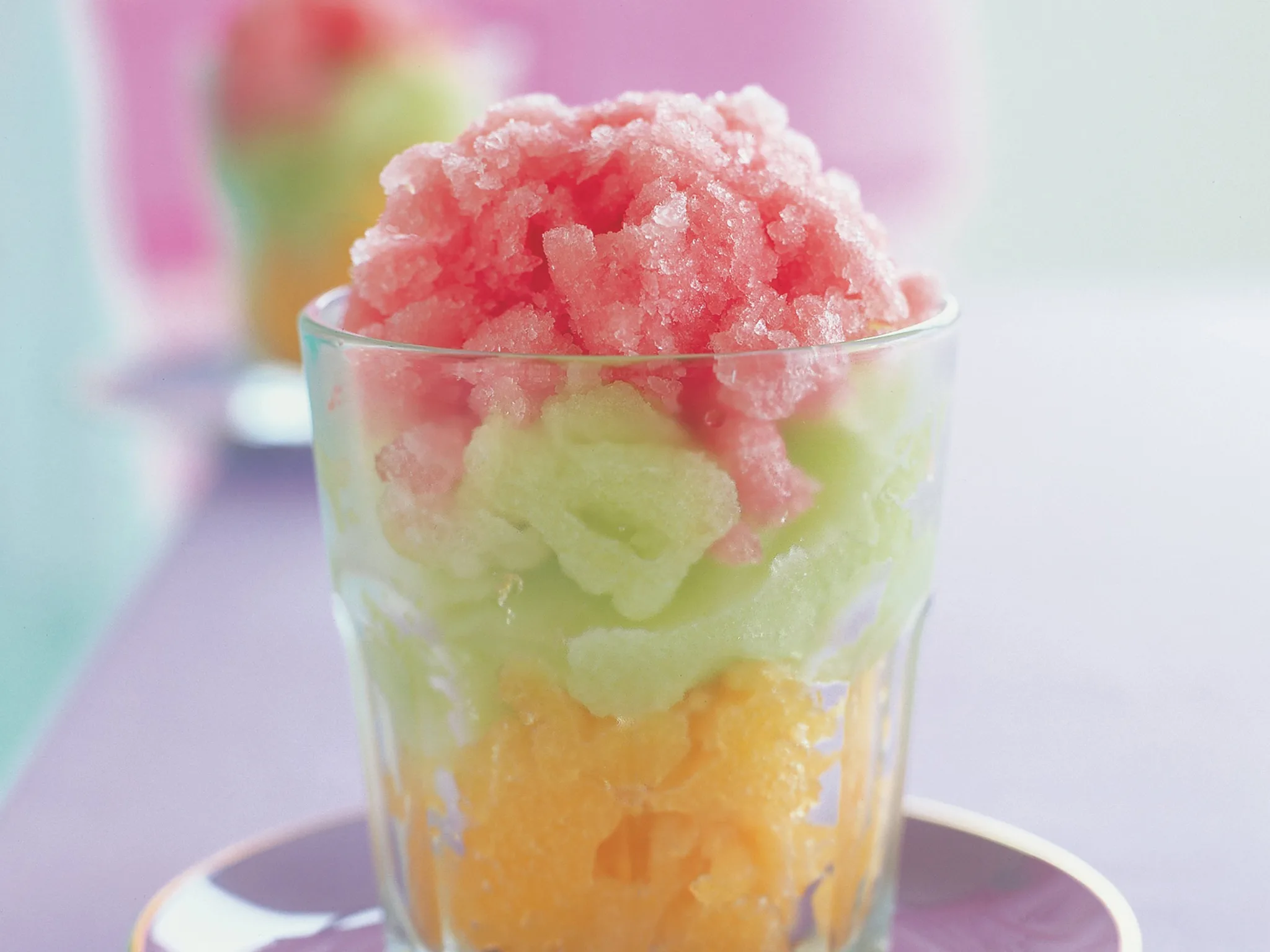 trio of melon granita