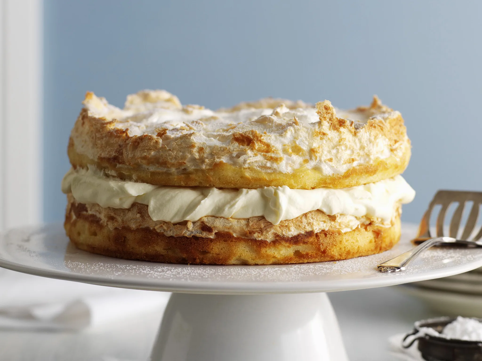 Pineapple cake with malibu cream-image