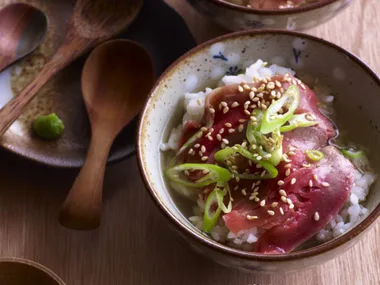 Beef and rice soup