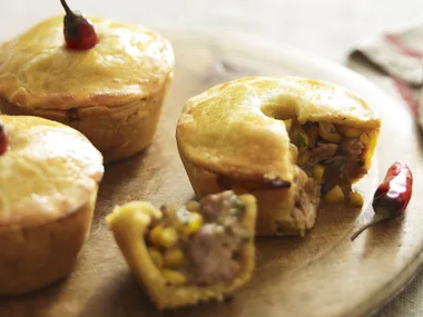 cajun chicken and corn pies