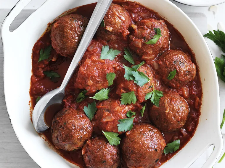 spanish spicy pork and veal meatballs