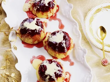 cranberry and orange hazelnut steamed puddings