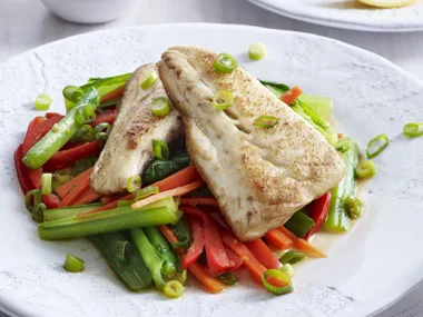 blue-eye fillets with vegetables