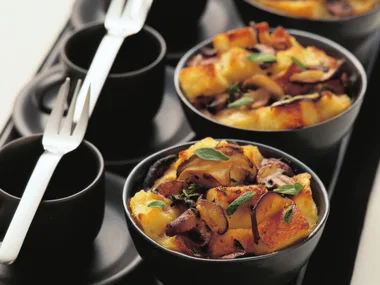double mushroom sourdough puddings