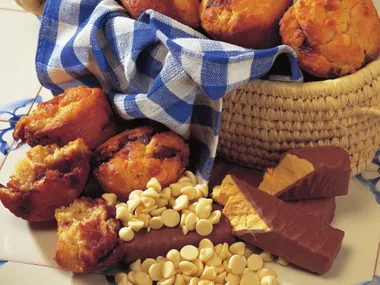 choc honeycomb muffins