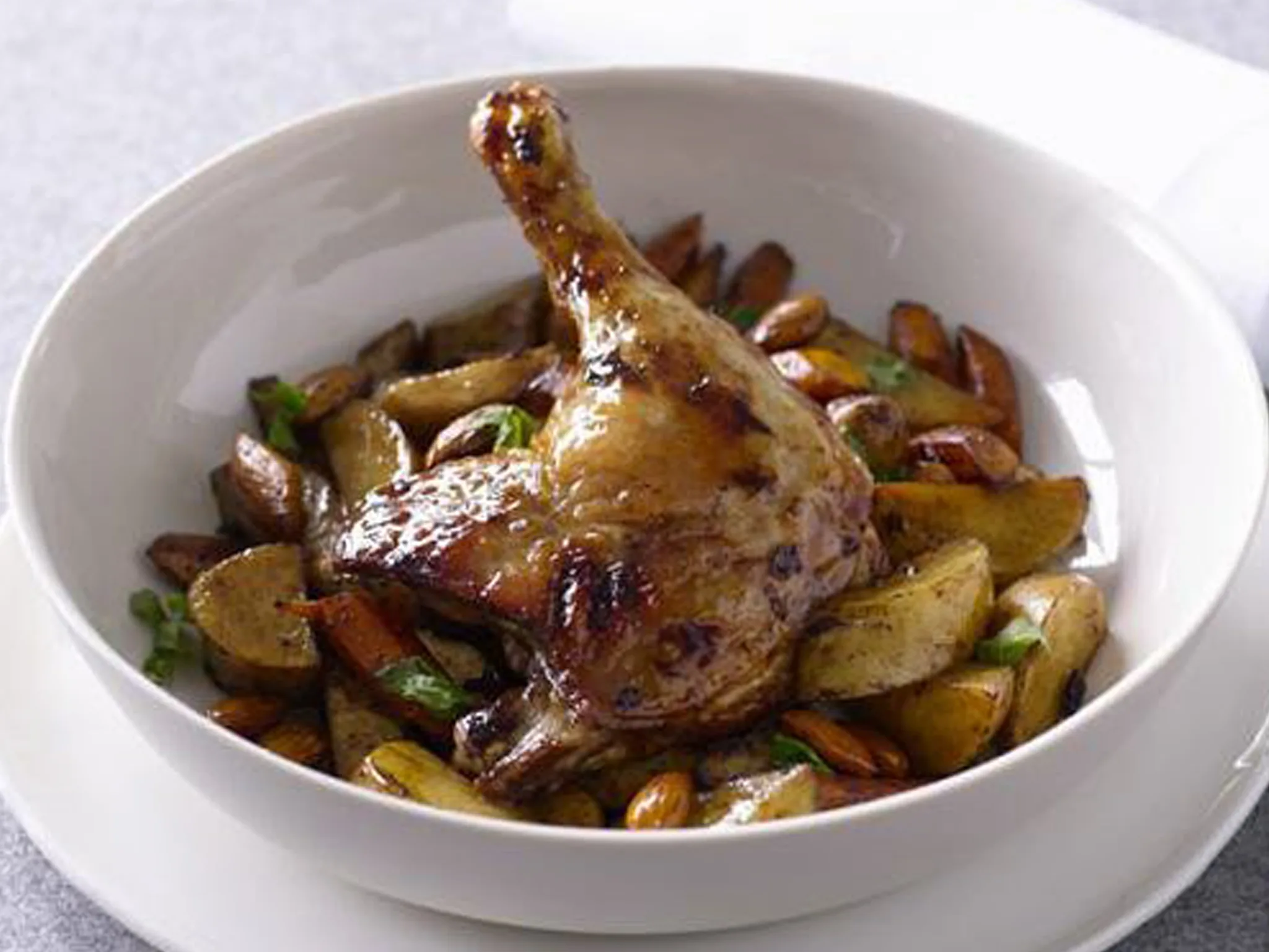 SLOW-ROASTED DUCK WITH BALSAMIC VEGETABLES