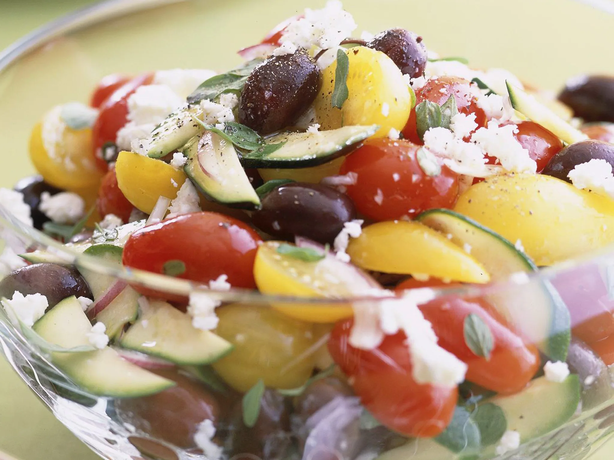 Tomato, olive and fetta salad