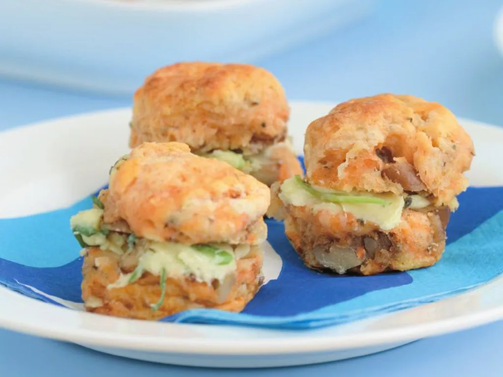 kumara, blue cheese and walnut scones