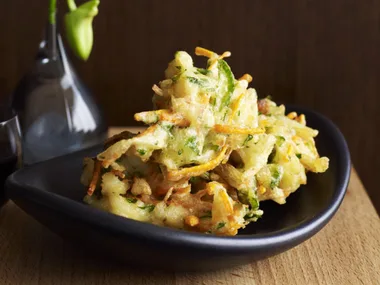 Seafood and vegetable fritters