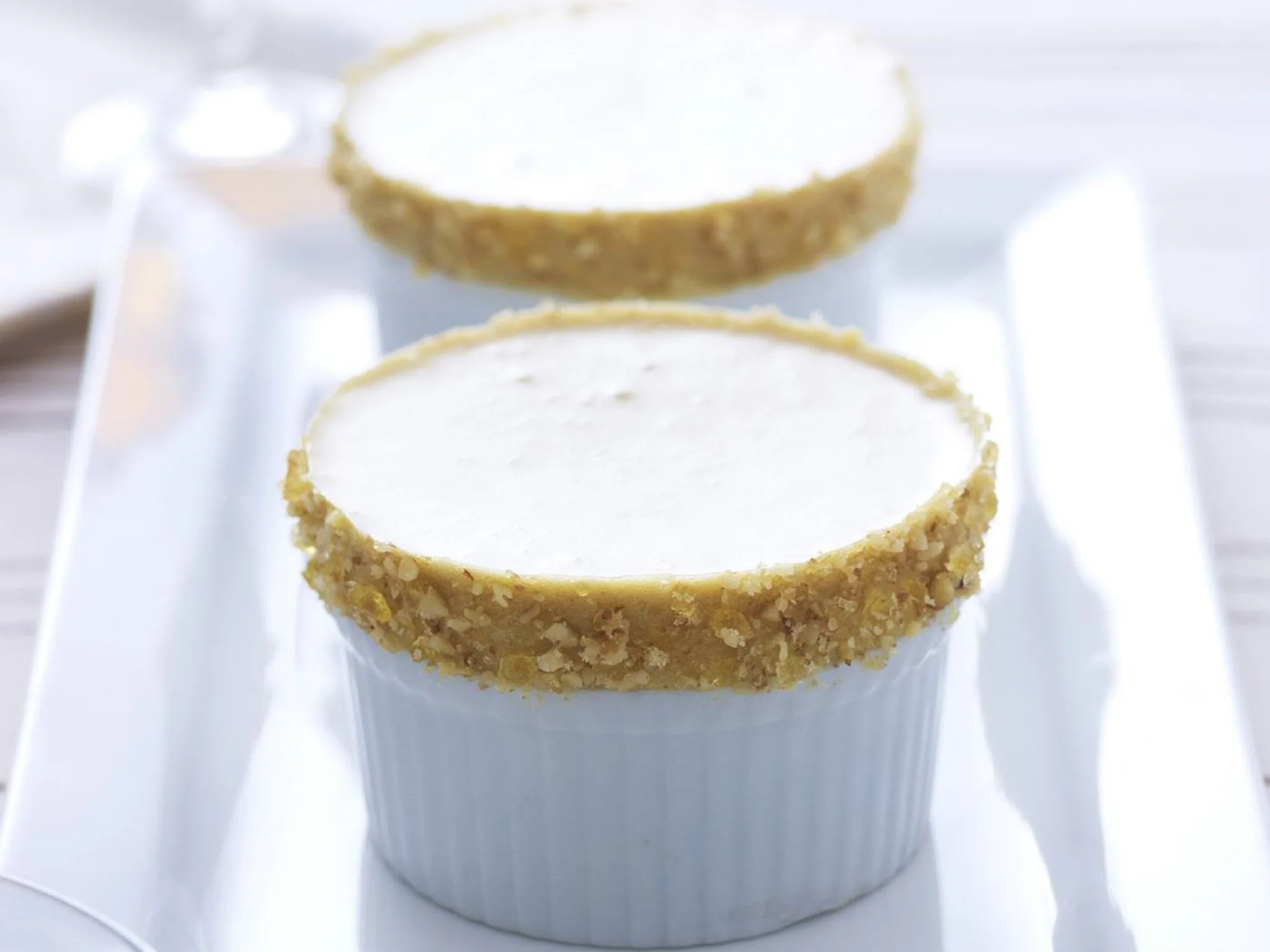 mocha bavarian with pecan praline