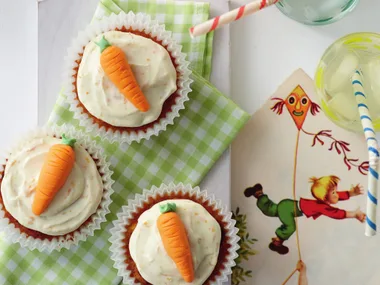 Carrot top cupcakes
