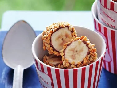 Choc banana bites