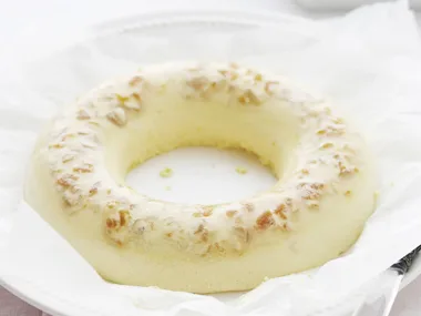 glacé ginger and peach mousse