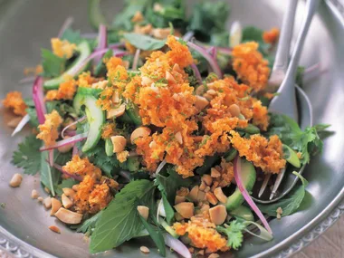 crisp fish salad with chilli lime dressing