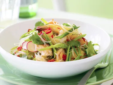 thai-style seafood and rice vermicelli salad