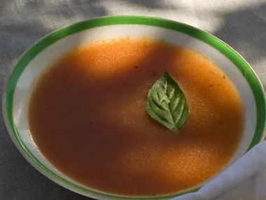 Tomato and basil soup