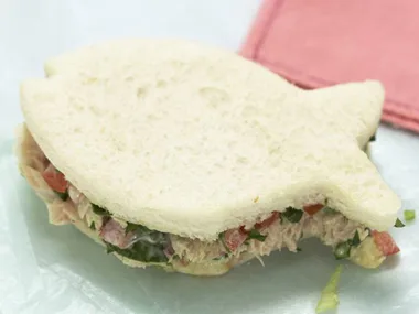 tuna and baby spinach sandwich