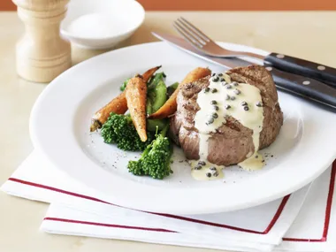 peppered beef steaks