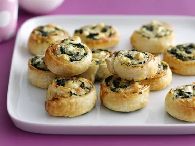 Spinach and feta pinwheels