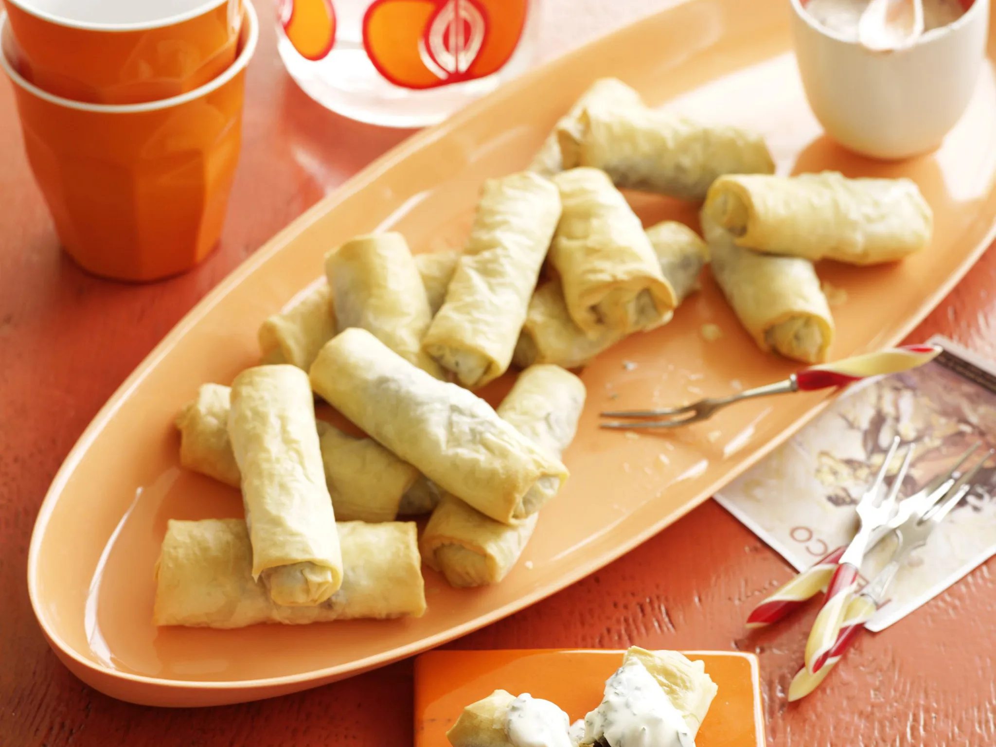 turkish lamb fillo cigars