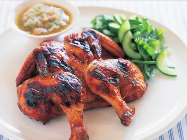butterflied spatchcock with nam jim