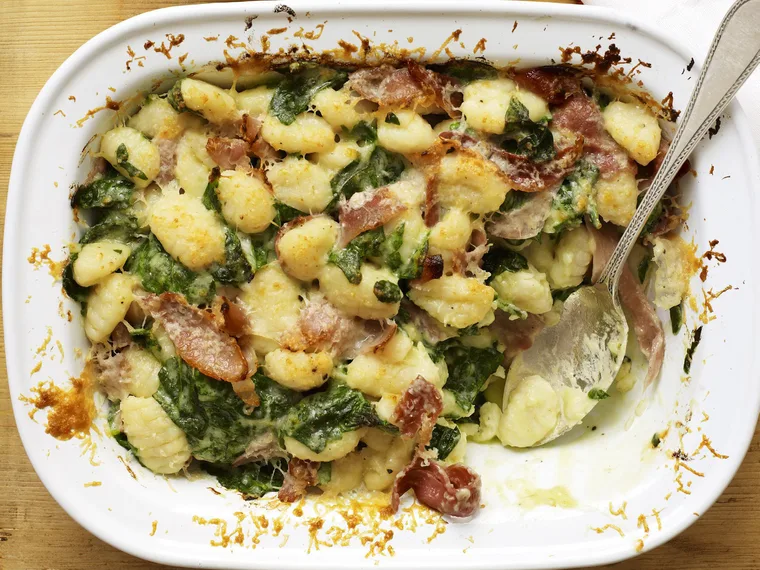 spinach and prosciutto gnocchi