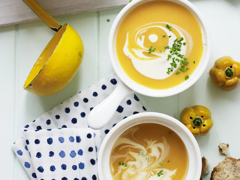 sweet potato, pumpkin and potato soup