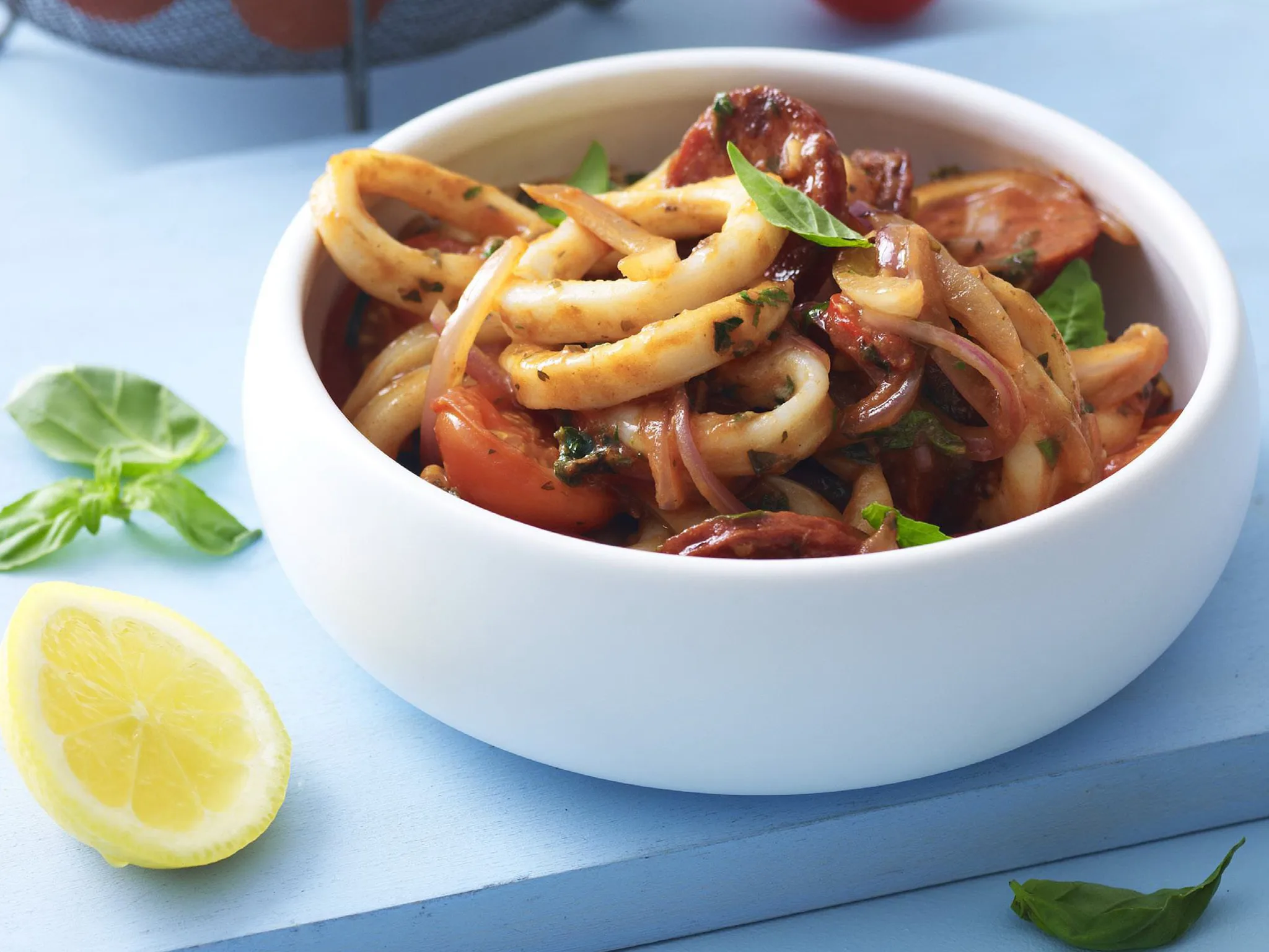 CHILLI AND BASIL SQUID