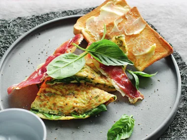 cheese and herb omelette