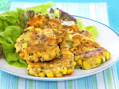 BASIL AND CORN FRITTERS