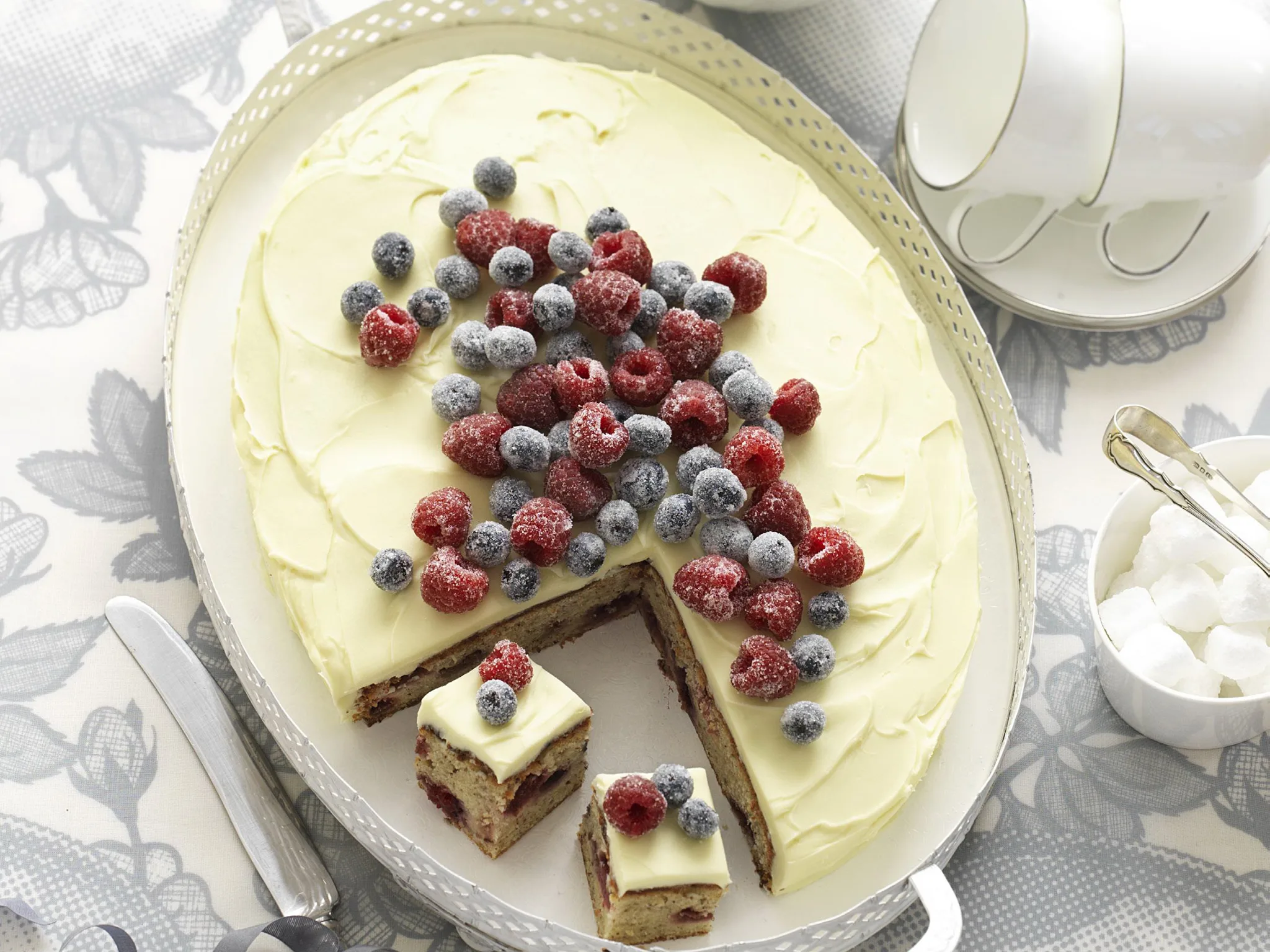 MIXED BERRY Hazelnut Cake