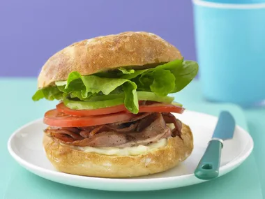 avocado, bacon& tomato panini