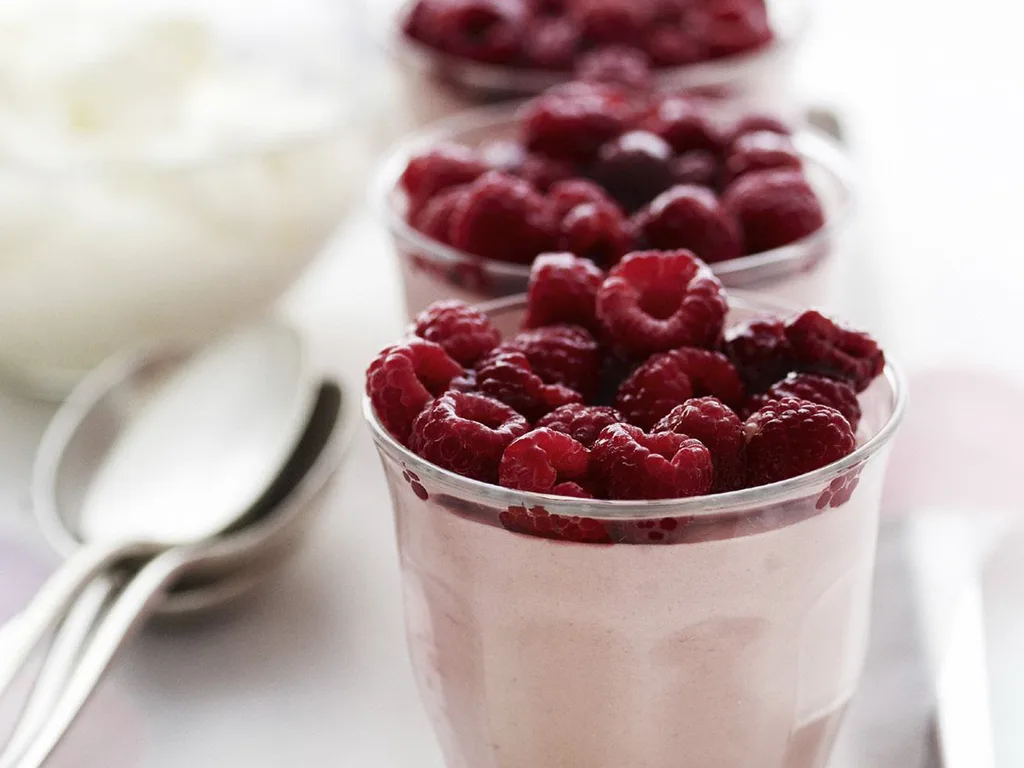 fresh raspberry mousse